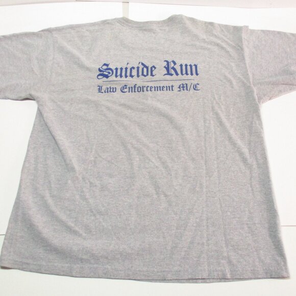 2 BLUE KNIGHTS New York Suicide Run Never Forget Law Enforcement M/C T-Shirts XL - Picture 10 of 11